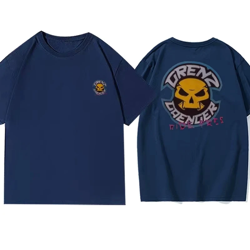 

2025 Summer New GG American Motorcycle Skeleton Print Graphic T-shirt Men's Short Sleeve T-shirt High Quality Motorcycle T-shirt