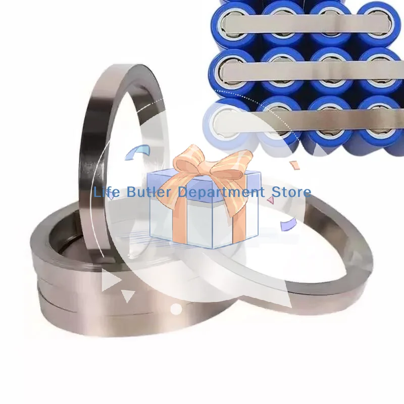 Nickel Plated Battery Welding Strip 5m Roll 4/6/8/10mm Optional Width for 18650 21700 Cell Pack Making
