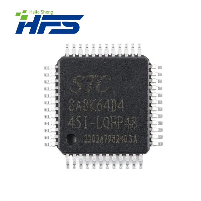 2pcs STC8A8K64D4 STC8A8K64D4-45I STC8A8K64D4-45I-LQFP48 LQFP48 1T 8051 Microprocessor Microcontroller MCU IC Chip