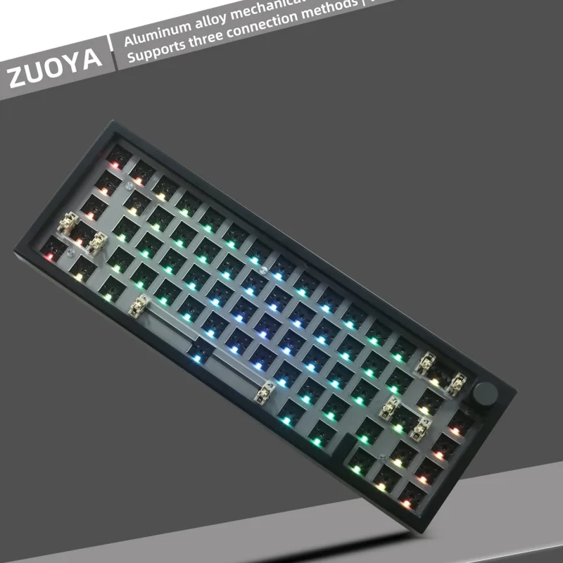 

Zuoya Lmk66 66 Keys 3 Mode Aluminum Turd Metal Mechanical Keyboard Charging Usb Hot Swap Rgb Light Suite Cnc Supports Via