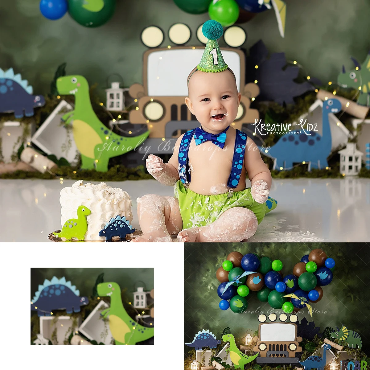 

Exploration Of The Dinosaur World Backgrounds Jungle Cake Smash Kids Adult Photography Props Child Baby Photocall Photo Backdrop