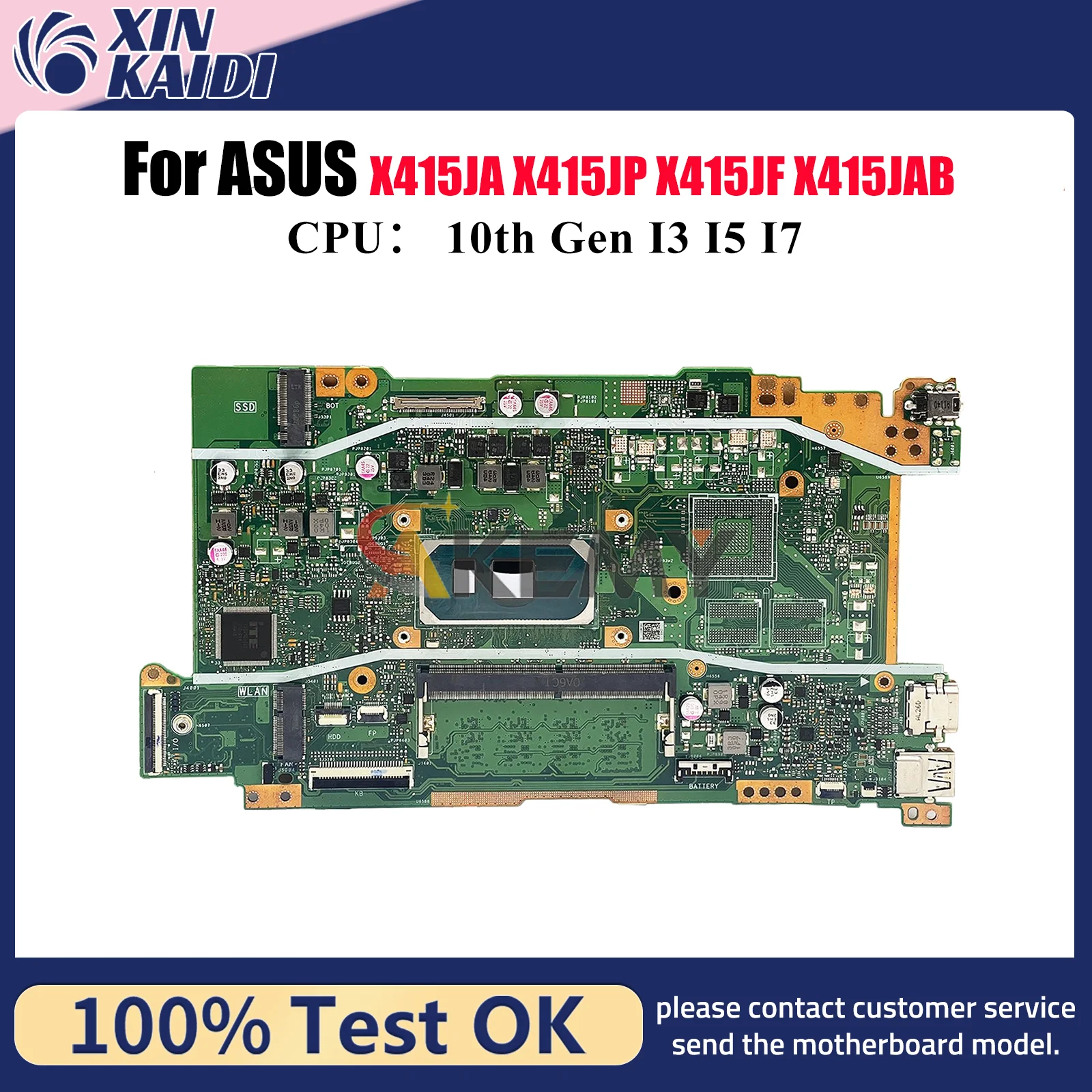X415JA Laptop Motherboard Für ASUS VivoBook V5200J X415JA X415JAB X415JF A416J X415JP V4200J X415J Mainboard Mit I3 I5 I7 CPU