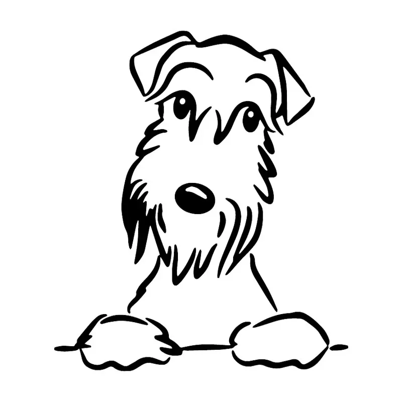 

Fashion Cute Schnauzer Dog Car StickerDecal PVC Sunscreen Waterproof Sticker Decor Suitable for All Kinds of Car and Motorcycle