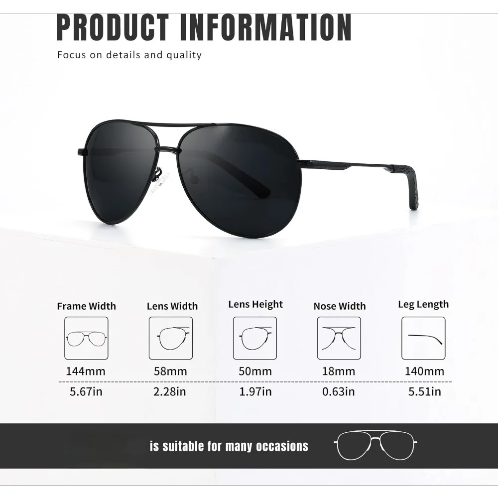 

Поляризованные солнцезащитные очки-авиаторы для мужчин и женщин, классические солнцезащитные очки с защитой от ультрафиолета для вождения, рыбалки