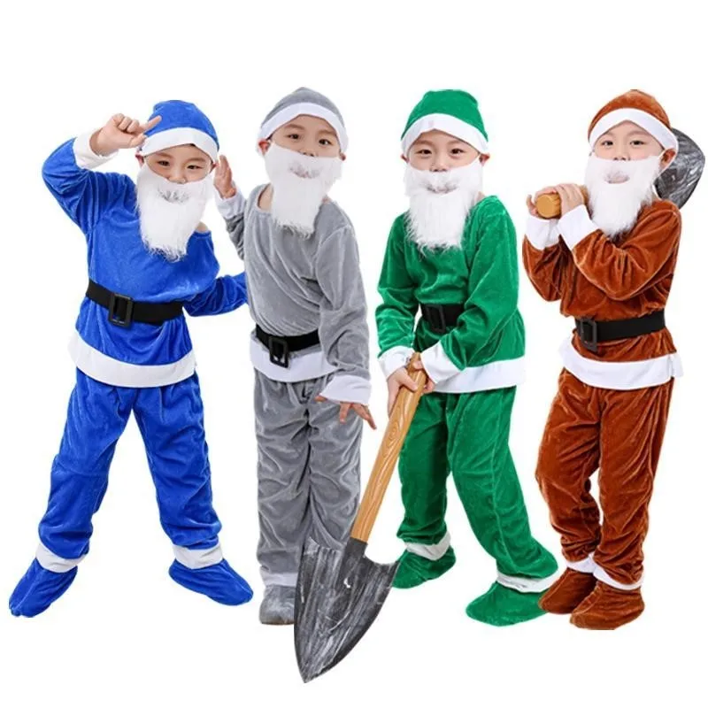 

Adult Fairy Tale Snow White Dress Stage Performance Outfit with Seven Dwarfs Costumes Children's Day Gown