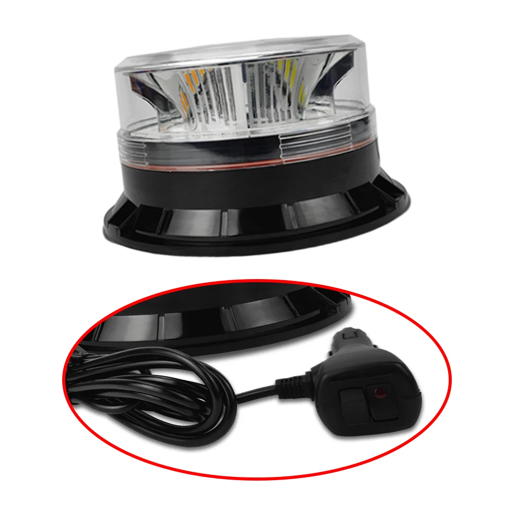 Magnetic Base Car Strobe Light 36LEDs Car Roof Flashing Hazard Warning Lamp 12V 24V Auto Safety Beacon Lamp Car Accessories