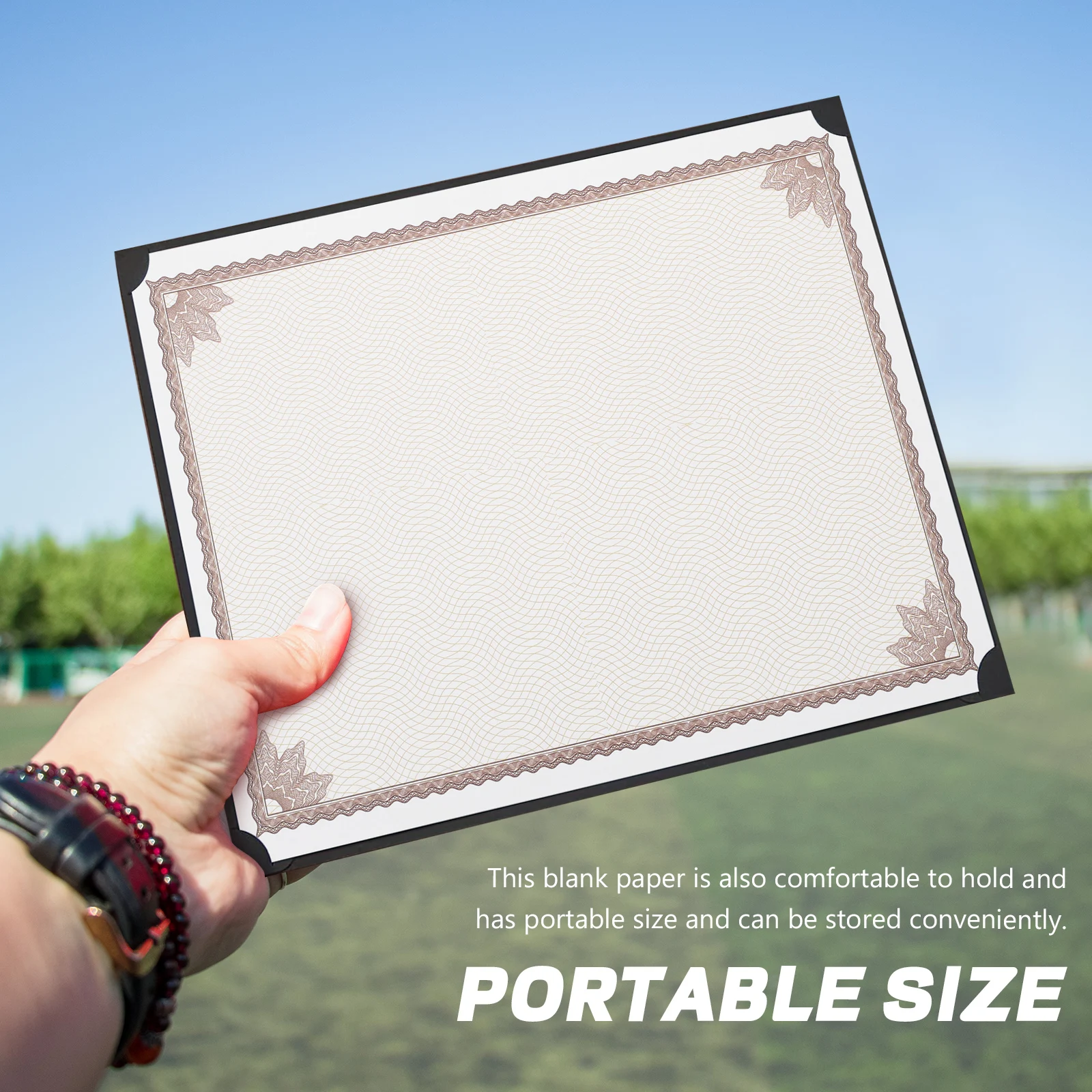 10Pcs Blank A4 Certificate Paper Printable Writable Diploma Inner Sheets Office School Supply Certificate Paper