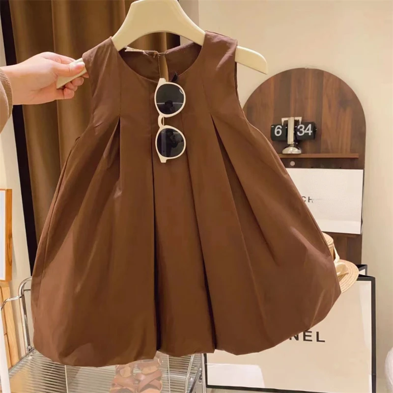 Girls Dress Summer Sleeveless Princess Dress Korean Kids Dresses Children Clothes New Baby Girl Dress Vestidos 2 3 4 5 6 7Yrs