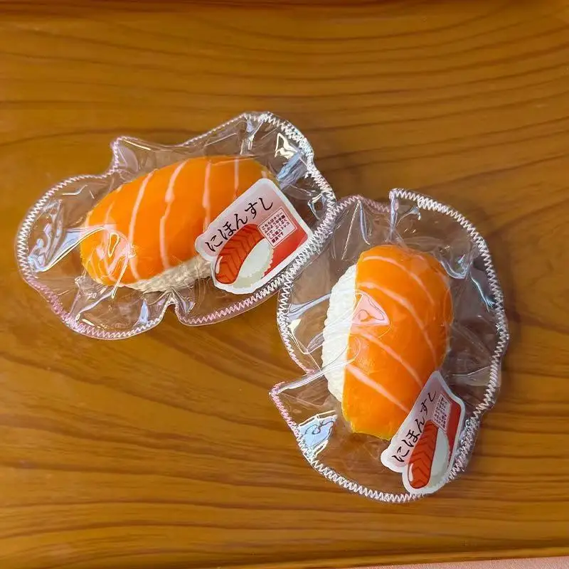 Simulation Salmon Sushi Squeeze Toy - Stress Relief Slow Rebound Squishy Toy