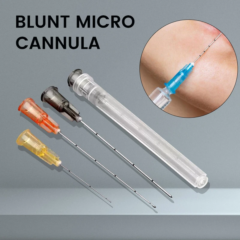 Micro Blunt Tip Cannula High-end Material 20G 22G 25G 27G 30G 25/38/50/70mm Disposable Blunt Needle with Scale Good Flexibility