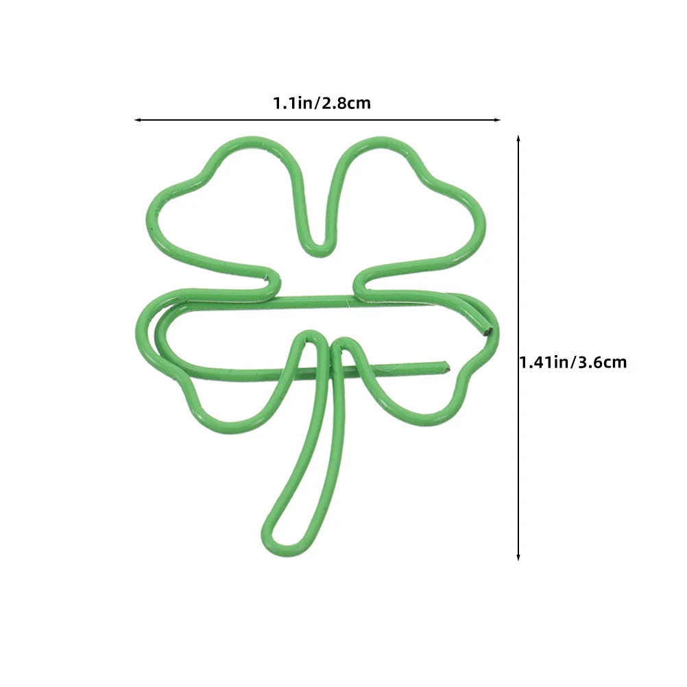 50 Buah Klip Kertas Penanda Logam Berbentuk Semanggi Empat Daun untuk Buku Kantor Sekolah Klip Penanda Portabel Multifungsi