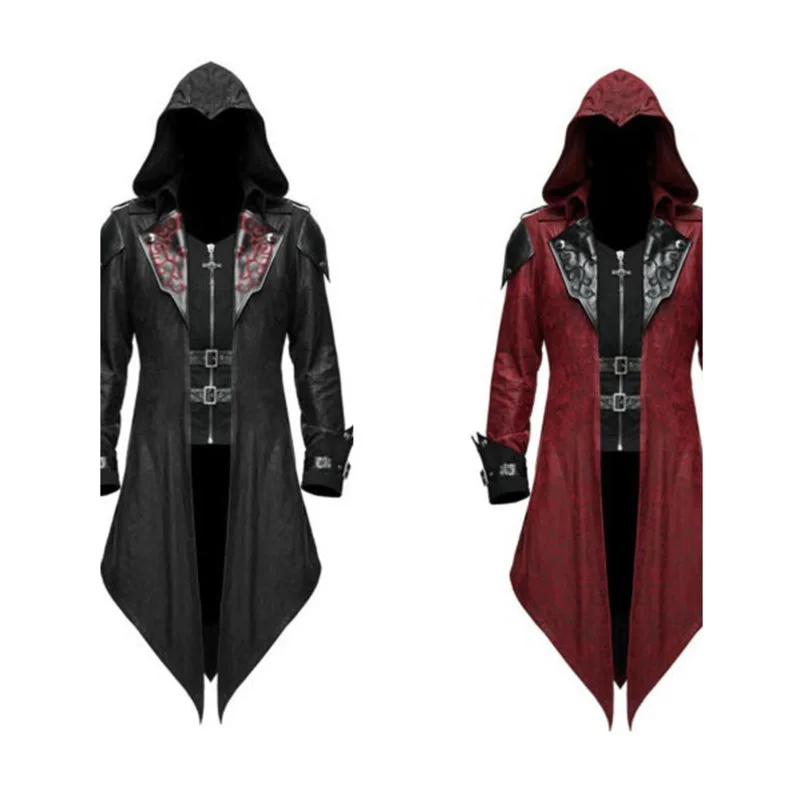 

Halloween Cosplay Medieval Cosplay Costume Halloween Patchwork Coat Gothic Assassin Cloth Party Cosplay
