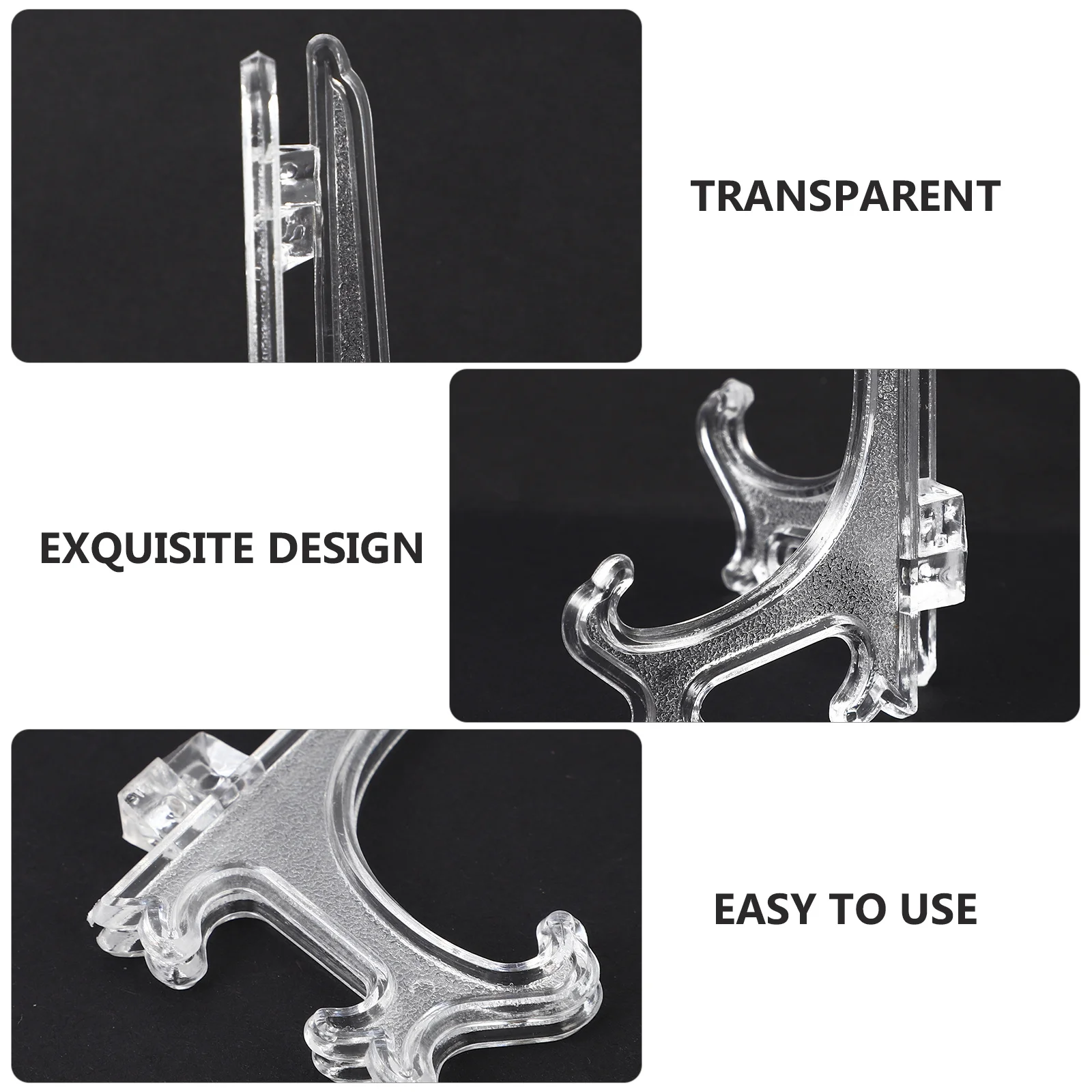 

24Pcs Display Stand Multi Purpose Plate Holders Mini Rack for Kitchen Artwork Books Tableware Dish Holder Organizer