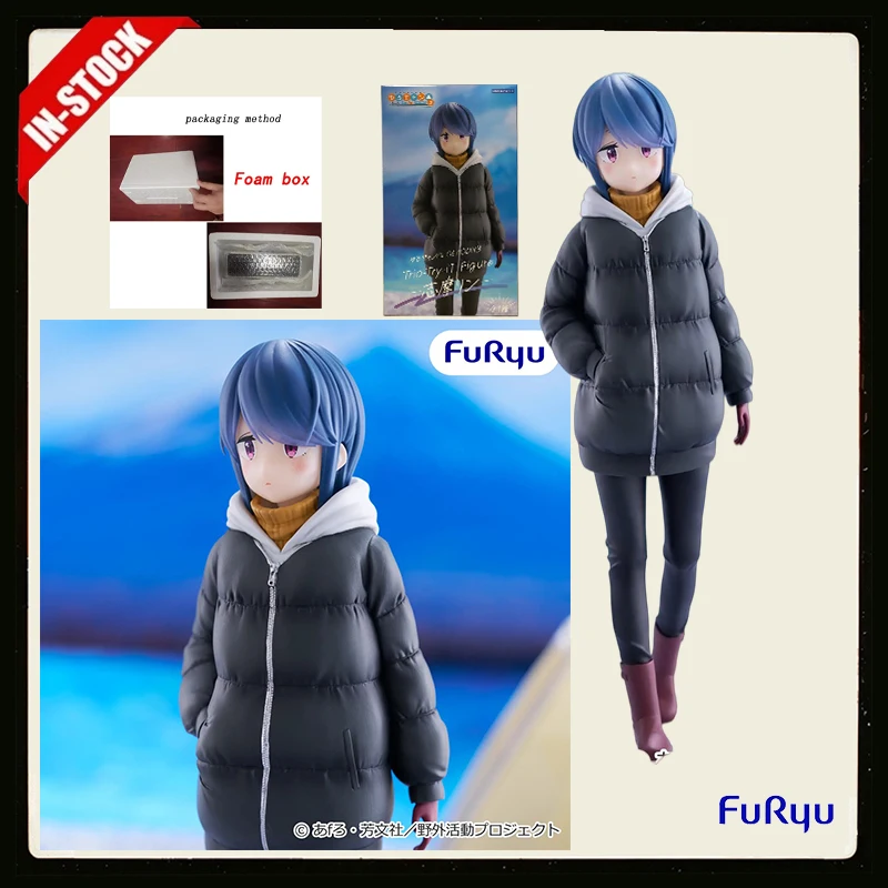 Original FuRyu Trio-Try-iT Figure Laid-Back Camp Season 3 Rin Shima Anime Figure Collectible Model Toy In Stock