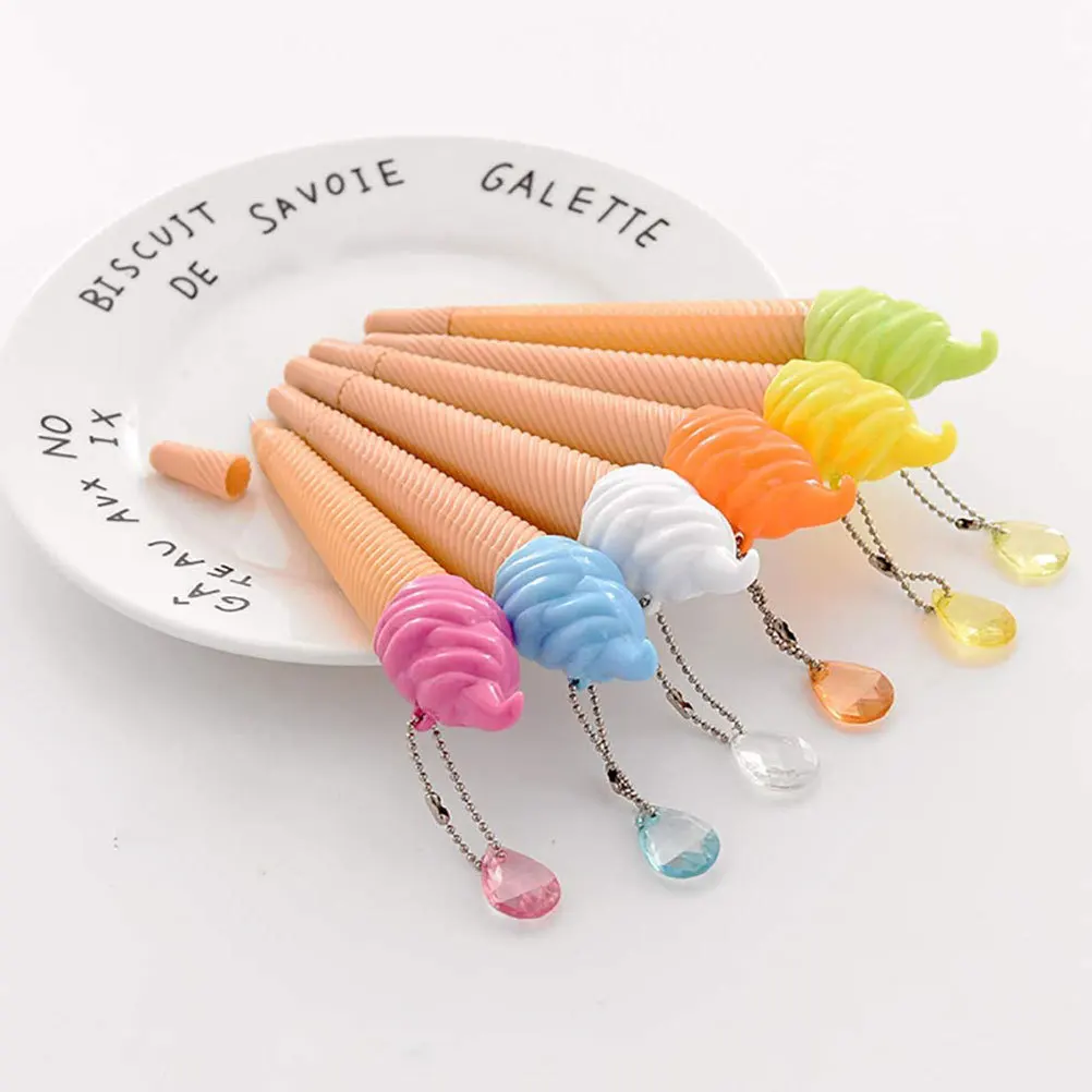 

10Pcs Ice Cream Decorative Gel Pens Cartoon Shape Writing Tools for Party Gifts School Supplies Writing Pen