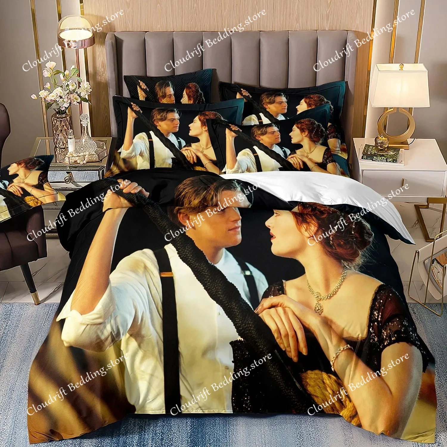 Titanic Ship Ocean Bedding Set 3D Printing Children Duvet Cover Pillowcase Boys Girls Bedroom Double Queen King Quilt Bed Set