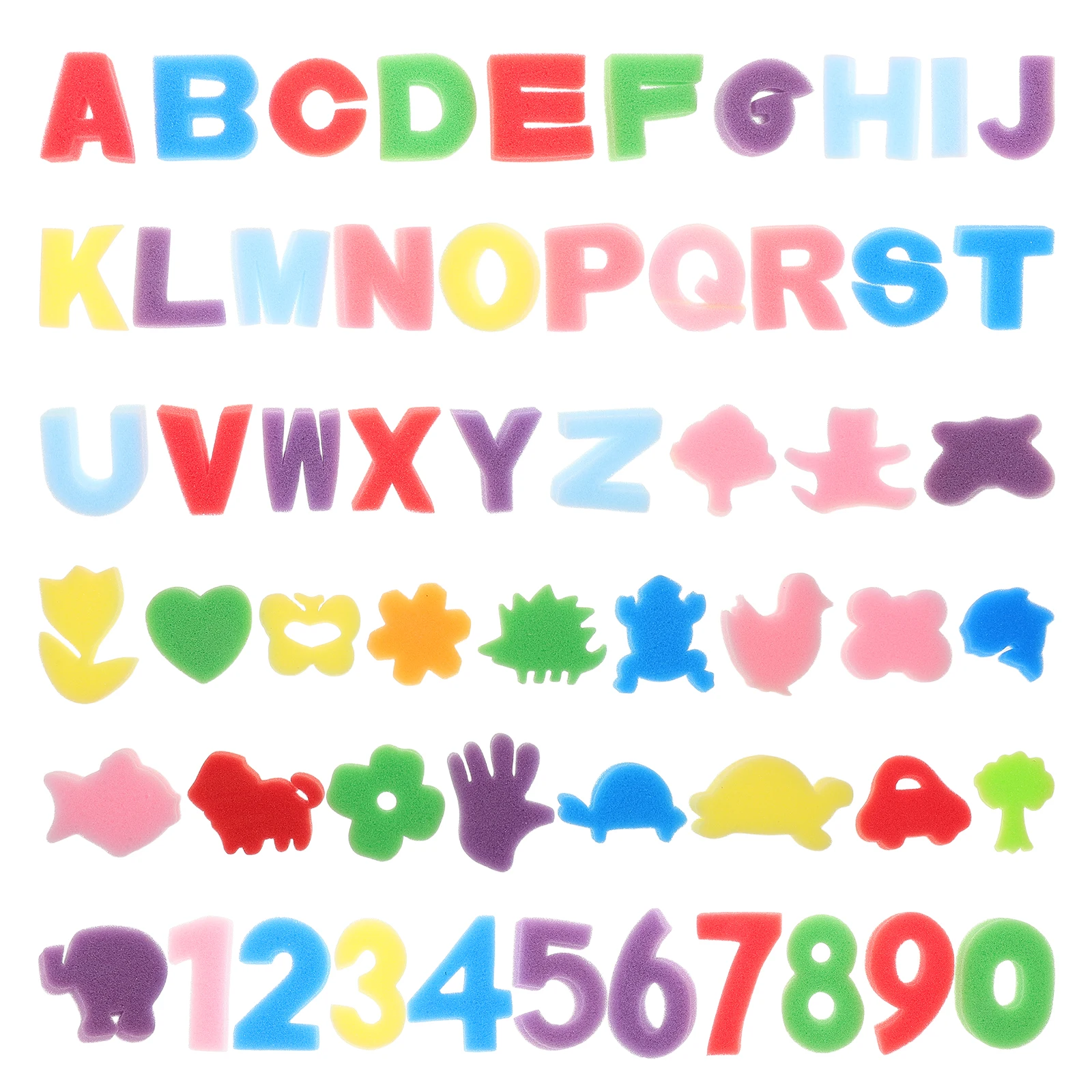

Children Kids Craft Sponges Stamper Alphabet Number Animal Painting Tools Supplies DIY Family Fun Soft Grip Educational