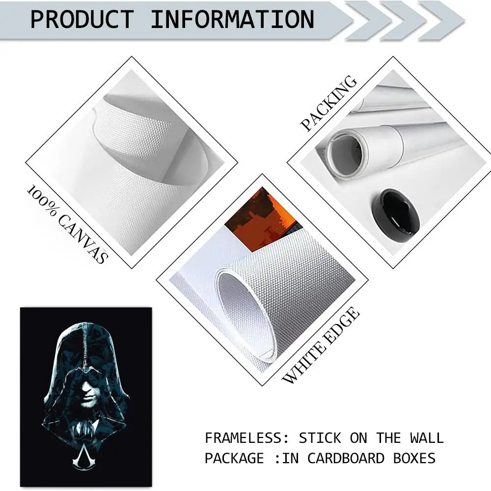 1 قطعة A-القتلة العقيدة لعبة ملصق ملصق مثالي ذاتية اللصق جدار الفن مصممة لمساحات الطعام في المكتب المنزلي #6