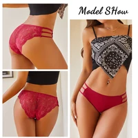 Floral Lace Panties for Women 4PCS/Set Transparent Sexy Lace Briefs Hollow Out Low Rise Underwear Female Breathable Lingerie S-L - Image 3