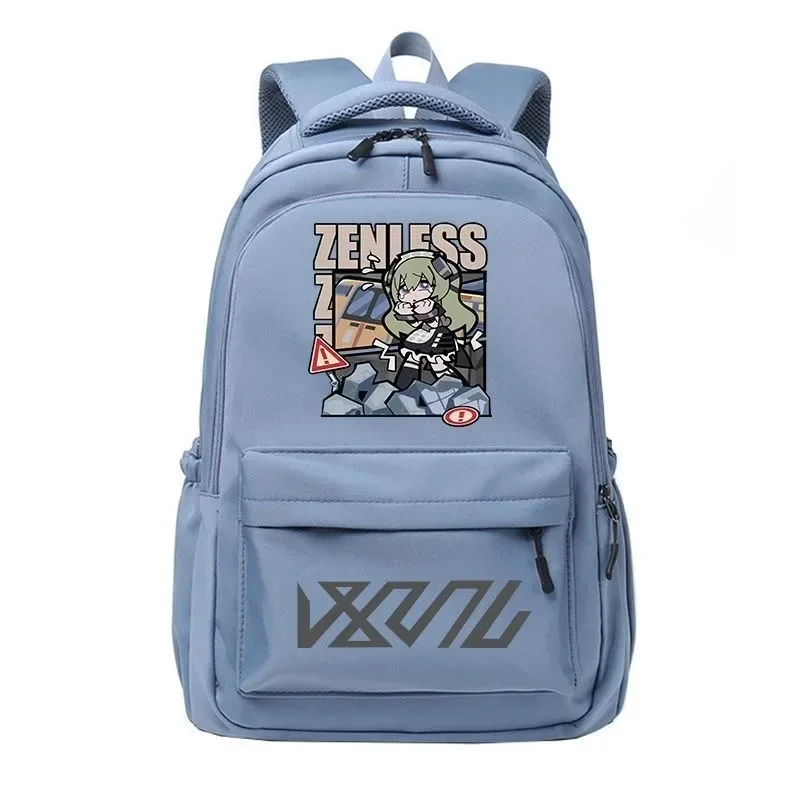 Breathable mesh, 32×46×16cm Black White Blue Pink, Zenless Zone Zero, Student Kids Teens School Bags, Anime Backpacks Girls Boys