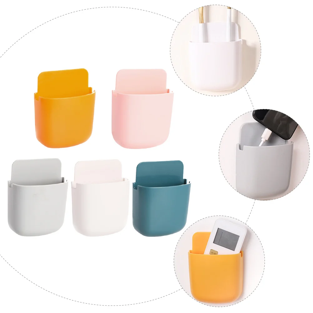 10 Buah Kotak Penyimpanan Remote Control Terpasang Di Dinding Desain Tanpa Lubang untuk Kunci Pena Kosmetik Organizer Kotak Perekat Dinding Plastik
