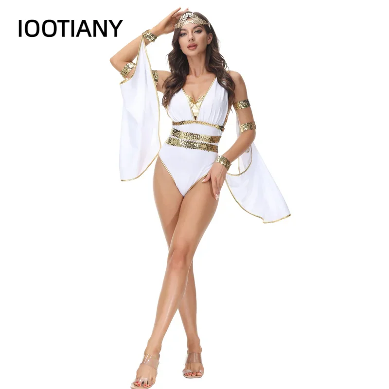 CosplayHalloween Trajes Mulheres Antigo Egito Faraó Egípcio Cleópatra Princesa Traje Roupa para Adulto