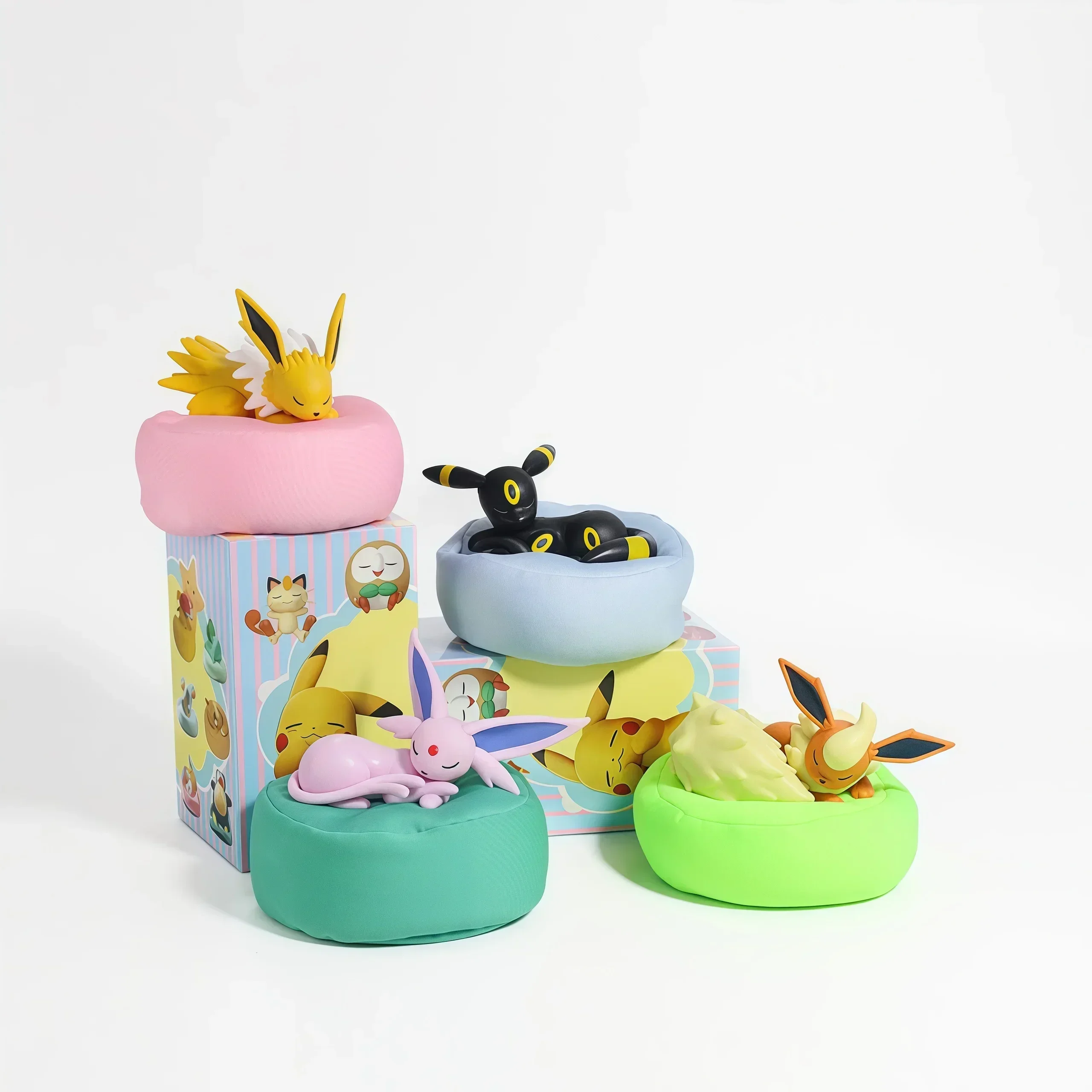 Bestseller Pkm Eevee Schlafpositionen-Serie Blind Box Sylveon Umbreon Flareon Jolteon Anime Desktop-Dekoration Modell Spielzeug Geschenk – Detail 4