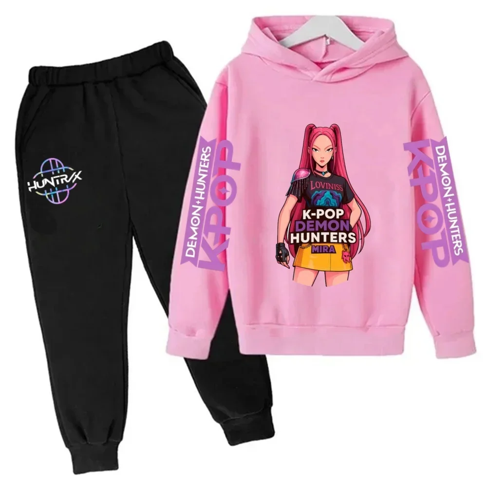 

Children Hoodies Sets Kpop Demon Hunters Saja Boys Pullover Girls Boys Sweatshirts Anime Trucksuit Autumn Casual Kids Clothes