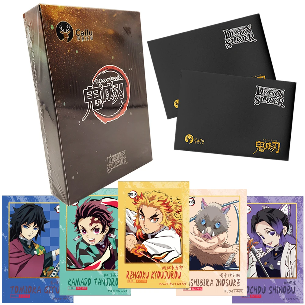 

Demon Slayer Japanese Anime Collection Card Exquisite Acrylic Craft Color Paper Card Precious Festival Gift Toy for Boys Girls