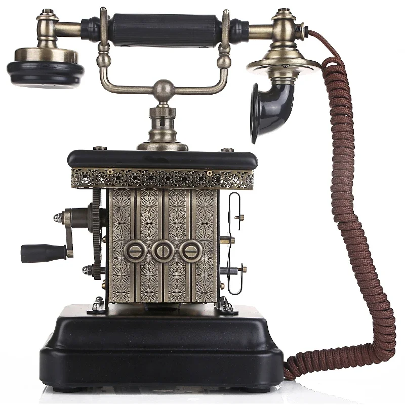 

Retro telephone European antique rotary dial photography landline props home ornaments creative decoration