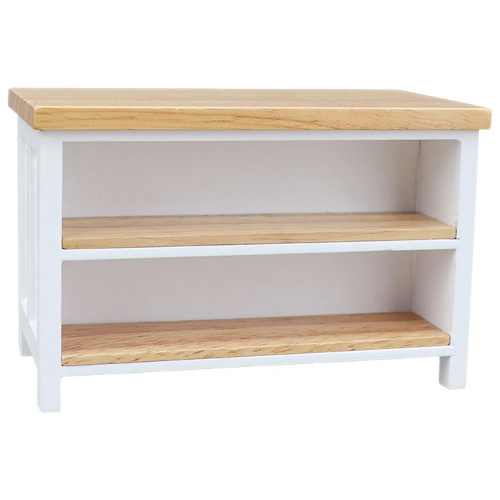 

Miniature Wood Furniture Dollhouse Tiny House Desk Natural Finish Sturdy Mini Table Decoration Room Accessories