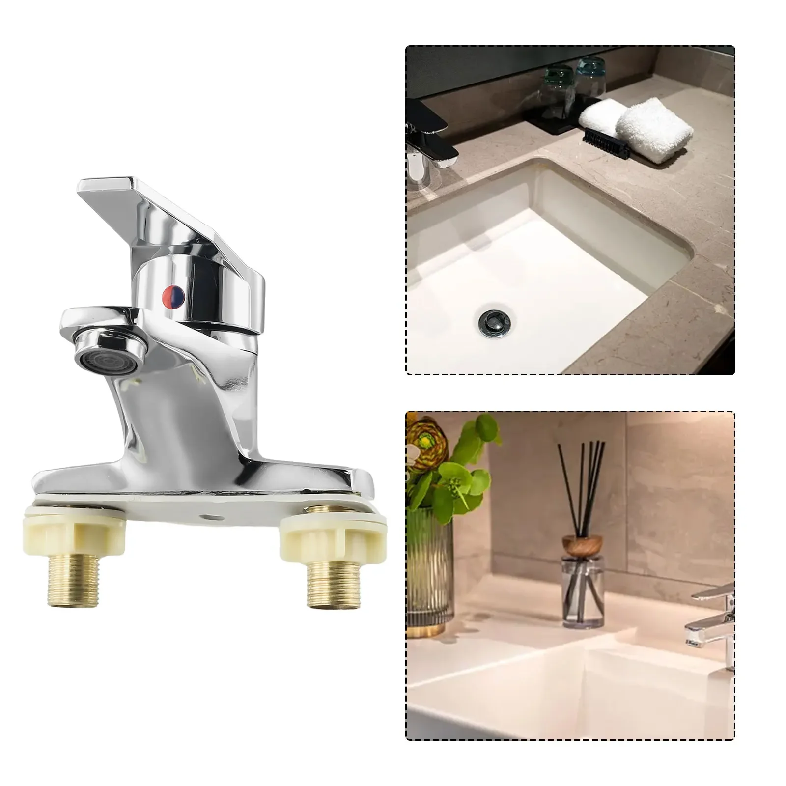 

Chrome Bathroom Faucets Hot And Cold Mixer Vanity Bathroom Kitchen Deck Mounted Bathroom Sink Faucets Washbasin Taps