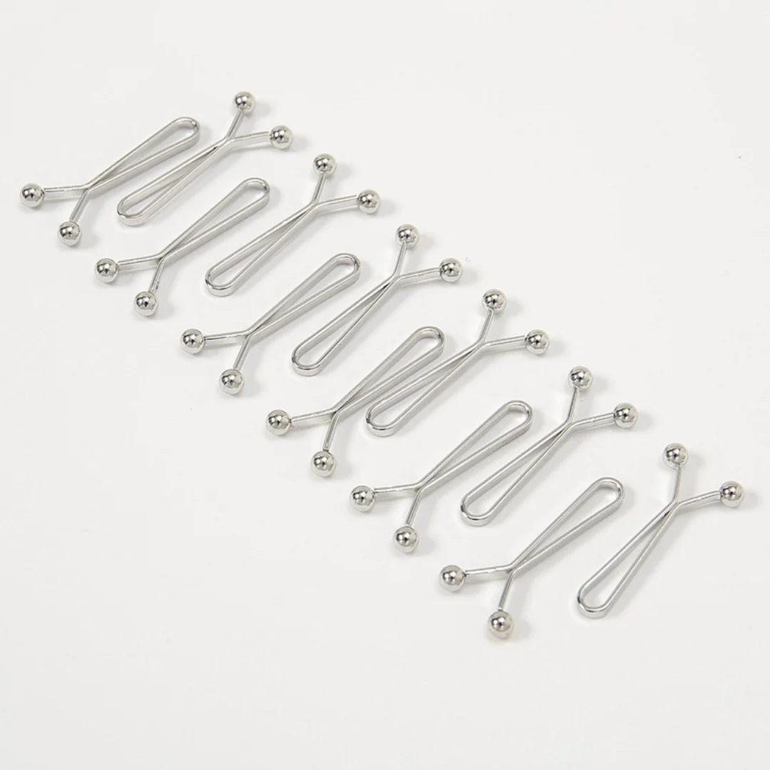 Großhandel 12 teile/beutel Schal Clip Brosche Pins Einfarbig Verziert Zubehör Für Frauen U-Förmigen Hijab Schal Pins Clip 2,3*1,5 cm