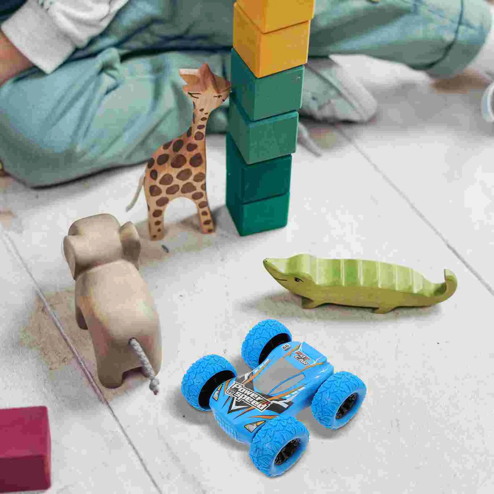 Dump Truck Toys Mini Car Double Sided Inertia Four-wheel Plaything Plastic Model for Kids Child