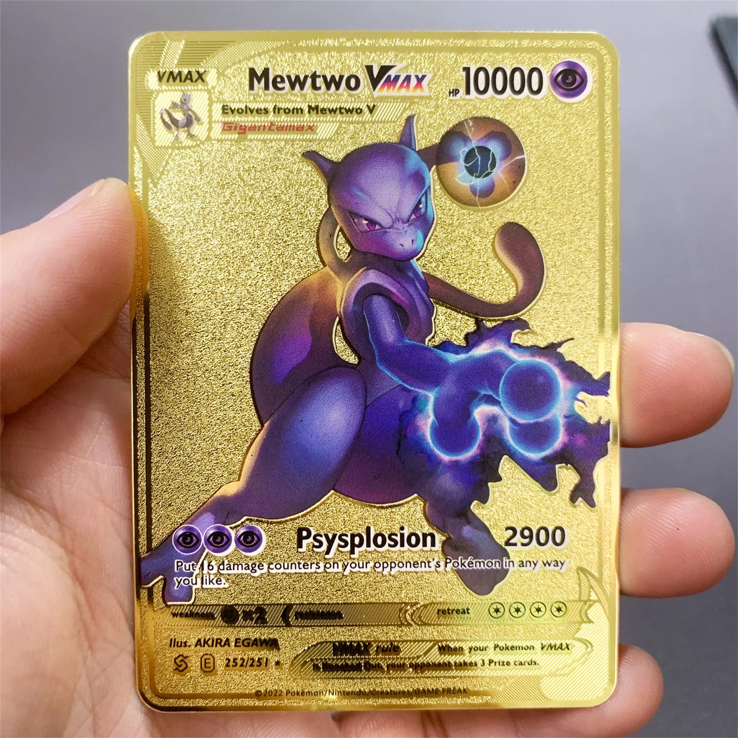 10000 Point Pikachu Vmax Pokemon Metal Cards English DIY Arceus Charizard Golden Card Limited Edition Kids Gift Collection Cards