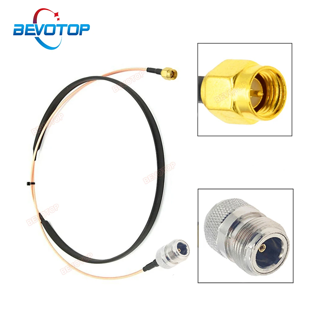 

RG316 Flat Cable Door / Window Pass-Through RF Coaxial Cable N Female Jack to SMA Male Plug 50Ohm Pigtail Coax Extension Jumper