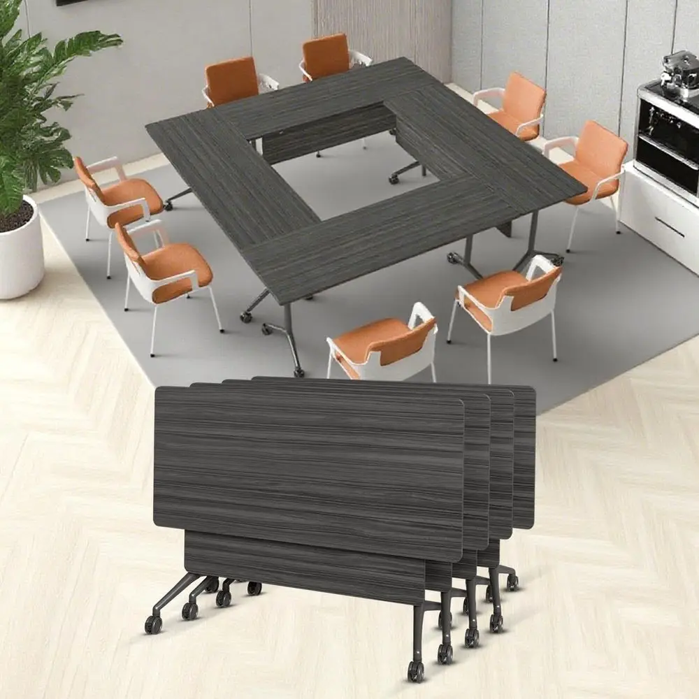 

Large Mobile Seminar Table for Conference Rooms, Training & Classrooms(4pack,47.2in)