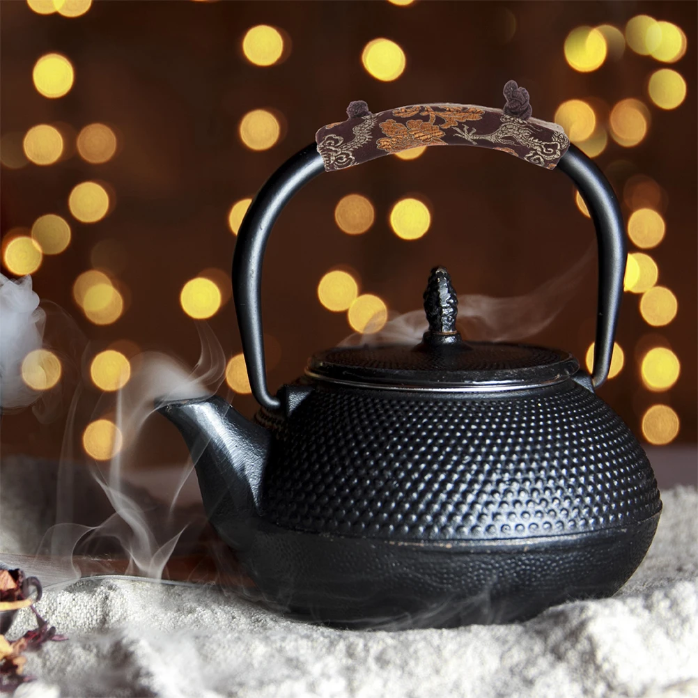 

2 Pcs Teapot Handle Cover Anti Scald Cloth Pot Handle Sleeve Universal Heat Resistant Kettle Coffee Pot Fabric Red