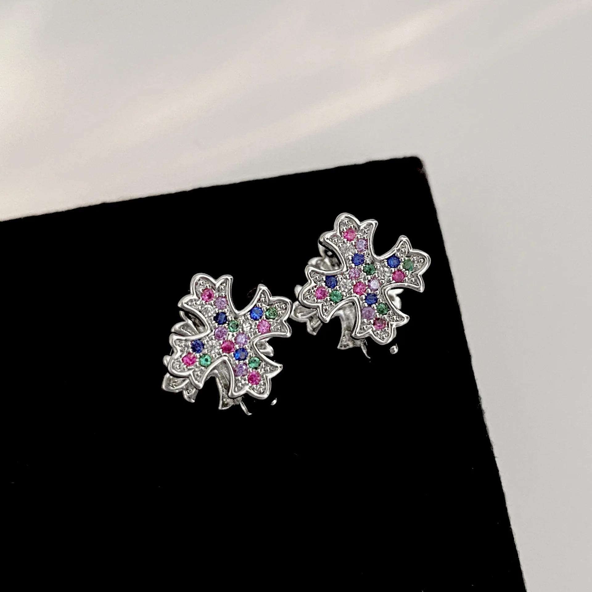 Pendientes de Aro Cruzados de Doble Capa de Plata 925 con Granate, Amatista, Topacio Azul, Zafiro y Esmeralda, Joyería de Piedras Preciosas Coloridas