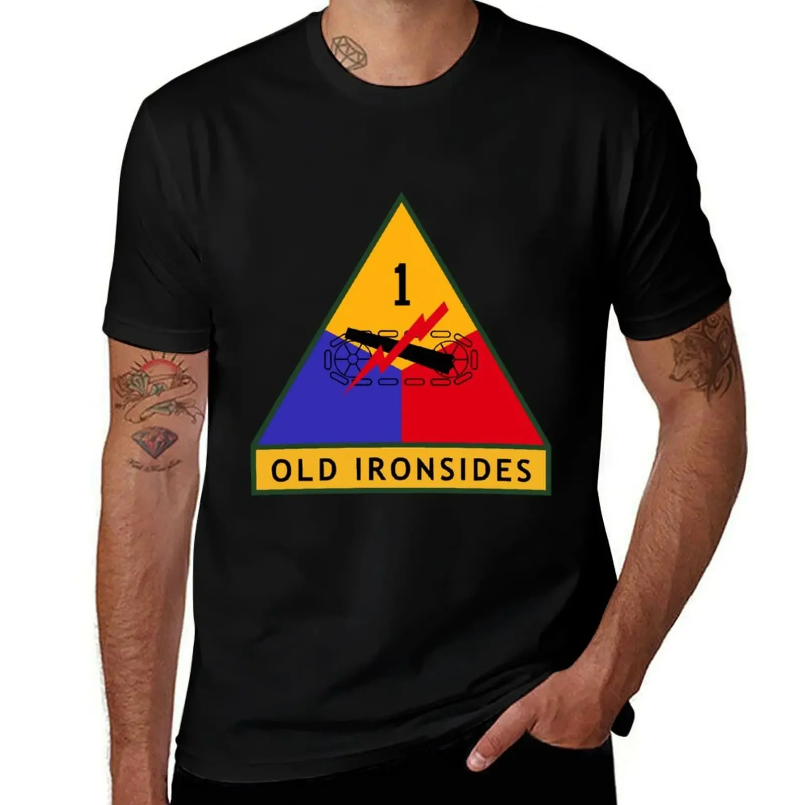 

1st Armored Division Old Ironsides (United States Army) T-Shirt plain blacks tees cute clothes big and tall t shirts for men