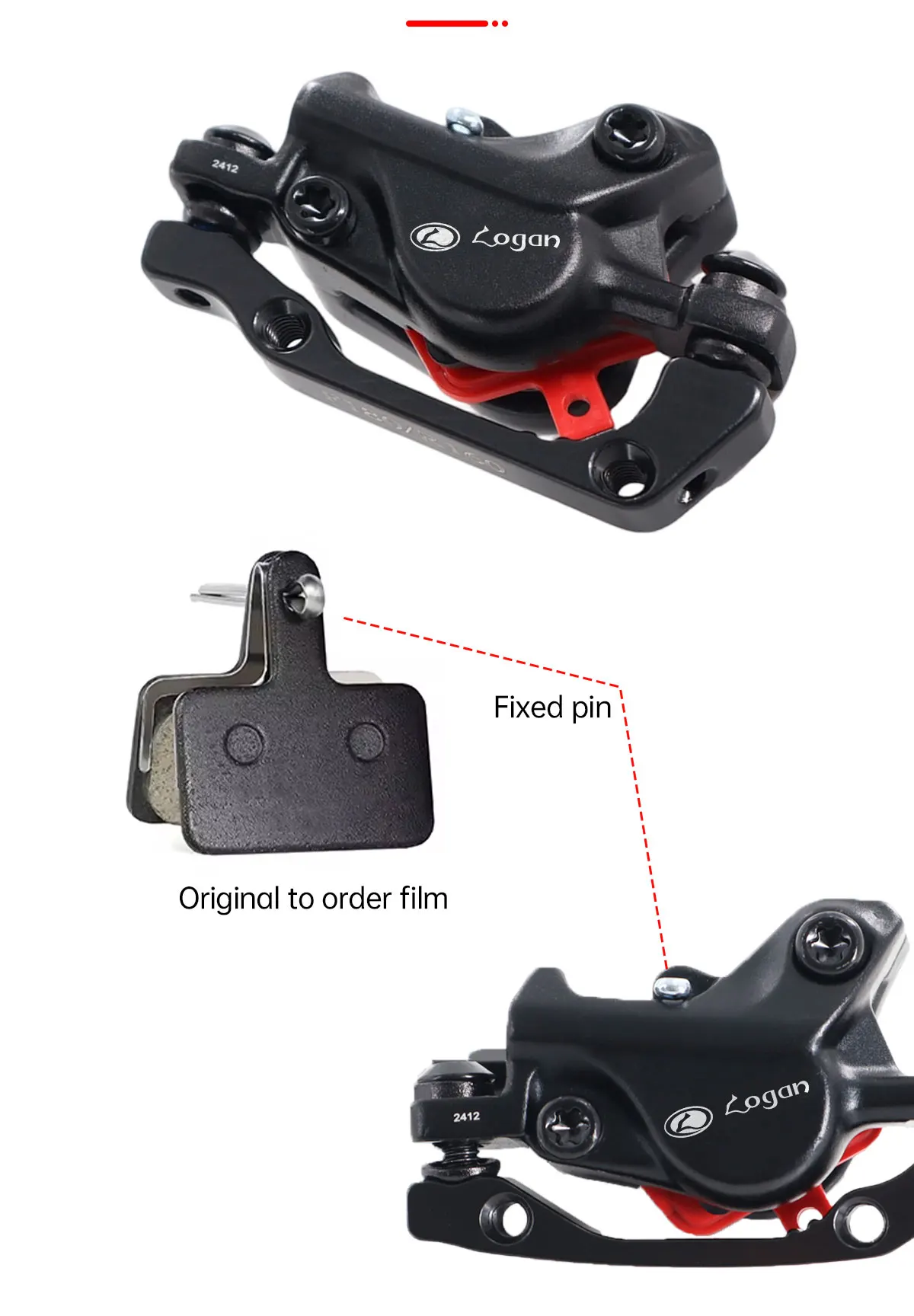 TESNO M500 2-Piston MTB Hydraulic Disc Brake Set Aluminum Alloy Front And Rear Bicycle Brakes with Silicone Protective Covers