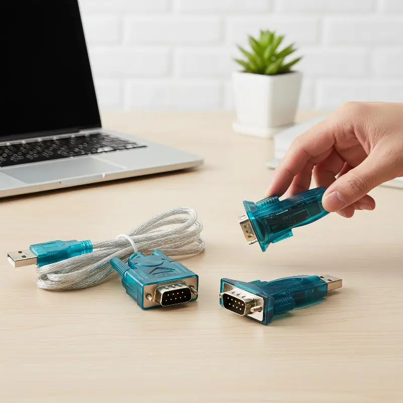 HL-340 USB to RS232 Serial Adapter 9 Pin DB9 COM Port Converter High Speed Transmission Compatible with Windows 7 64 Bit for PD