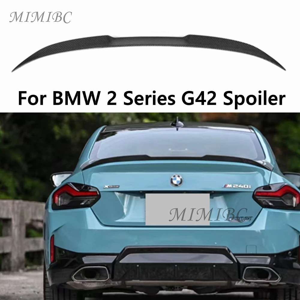 

FOR BMW 2 Series G42 M235i M240i Coupe 2022+Glossy black Spoiler Real carbon fiber VS Style Duckbill Rear Trunk Wing Spoiler