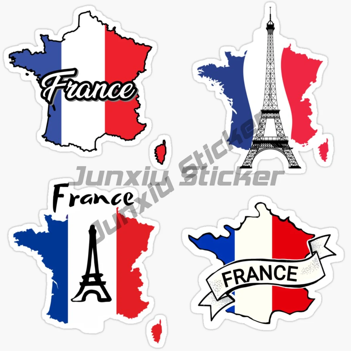 FRANCE Flag Map Creative PVC Car Stickers for Car Van Bicycle Off-road Window Helmet Wall Decoration Accessories