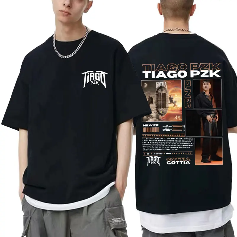 Rapper Tiago Pzk Gottia Graphic T-shirts Men Women Fashion Hip Hop Trend Tshirt Men's Crewneck Oversized Short Sleeve T Shirts