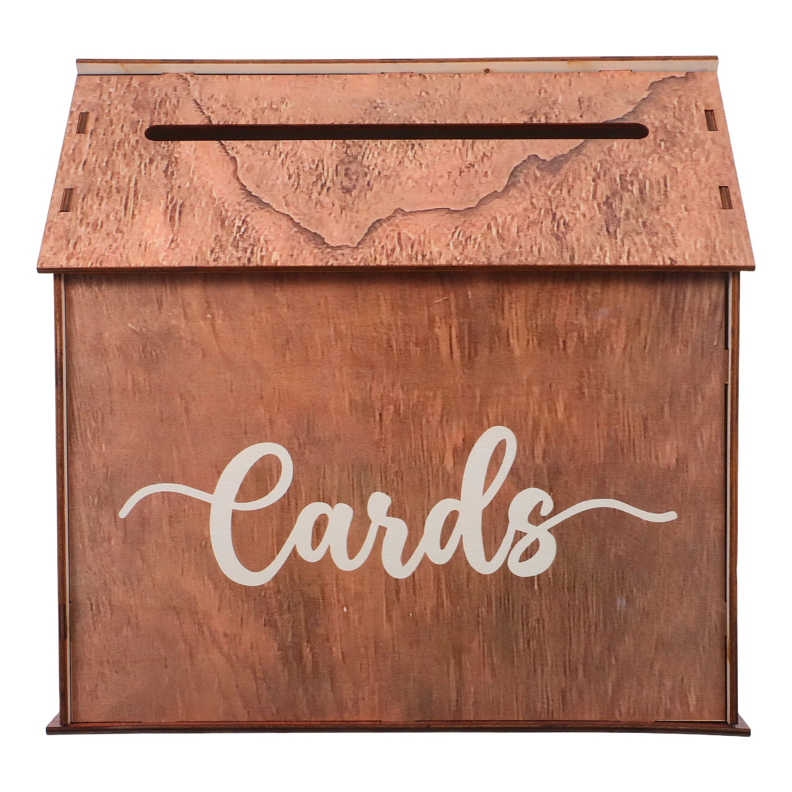 

Rustic Style Card Box Wooden Wedding Keepsake Holder For Bridal Shower Birthday Shower Celebrations Large Capacity