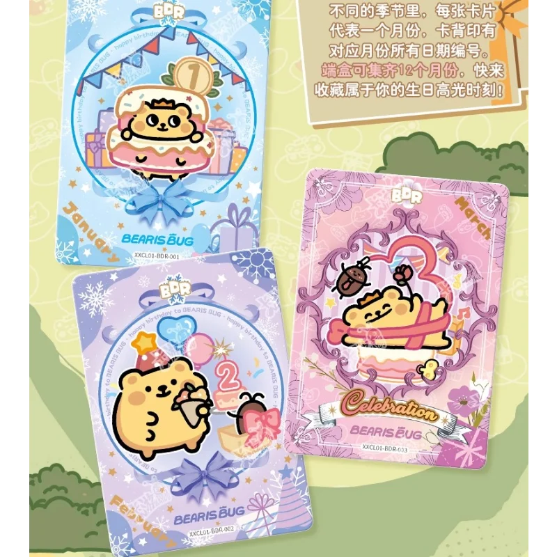 Kayou Leuke Cartoon Wormkaarten Miracle Collection Long Live Worm Life Booster Pack Oddity Collectible Trading Cards voor kinderen