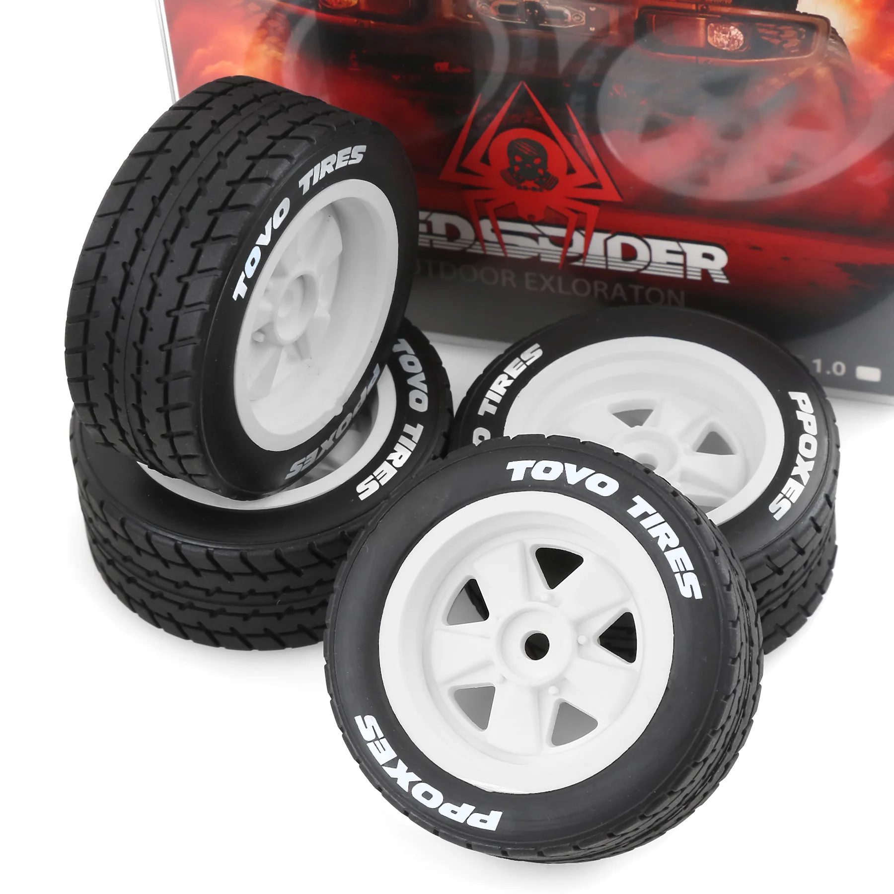 1/14 On-road Drift Tires Snow Rubber Tyres 12mm Hex for 1:14 Scale RC Car ARRMA Mini MOJAVE GROM LC Upgrade Parts