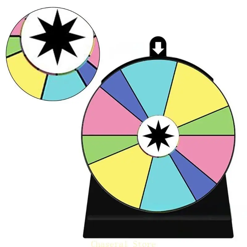 

E7CE Party Game Prize Prize Toy Wheel с подставкой Rainbow Prize Toy Wheel для веселой настольной игры