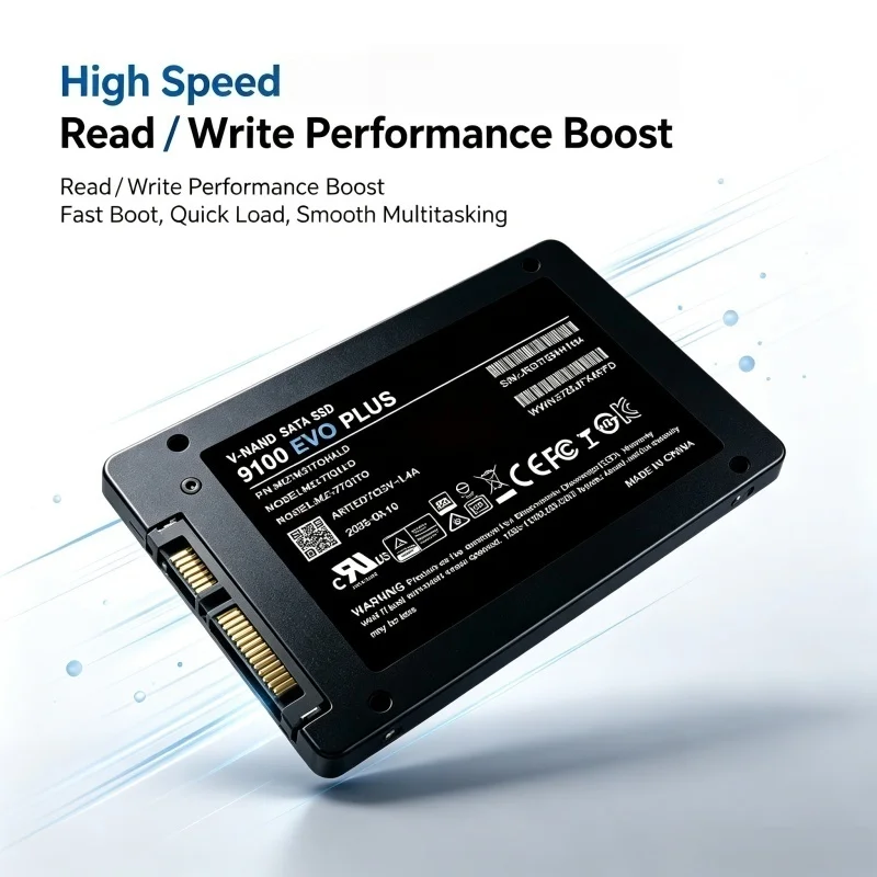 Latest 9100 EVO Plus 2.5-Inch SATA III SSD, Inside Solid State Drive, 4TB/1TB/2TB/500GB, Storage Disk, Laptop, Desktop, PC. 